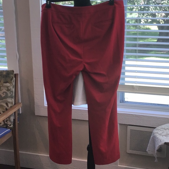 Talbots Red Ponte Knit Dress Pants 18W - Picture 2 of 4